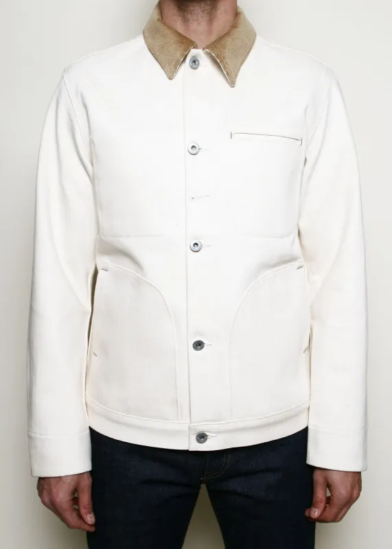 Cord Collar Supply Jacket // 14oz Ecru sold by Rogue Territory