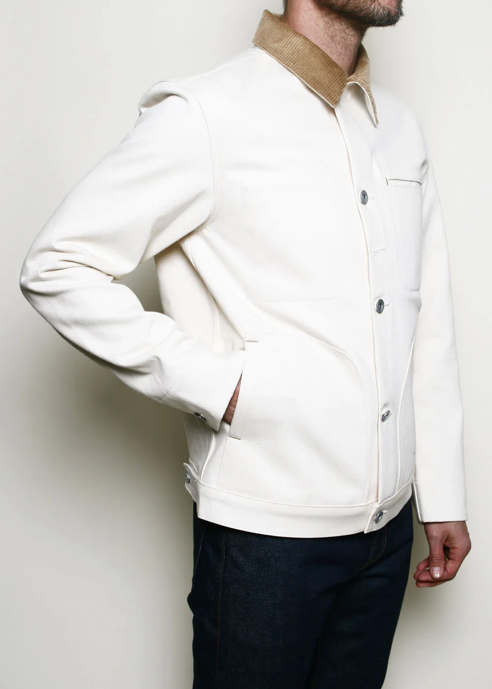 Cord Collar Supply Jacket // 14oz Ecru sold by Rogue Territory product image thumbnail 2