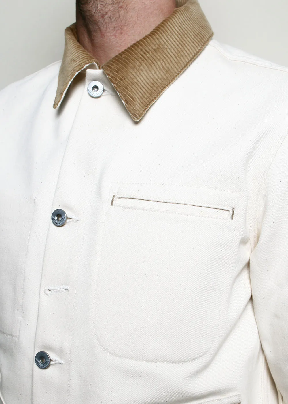 Cord Collar Supply Jacket // 14oz Ecru sold by Rogue Territory product image thumbnail 3