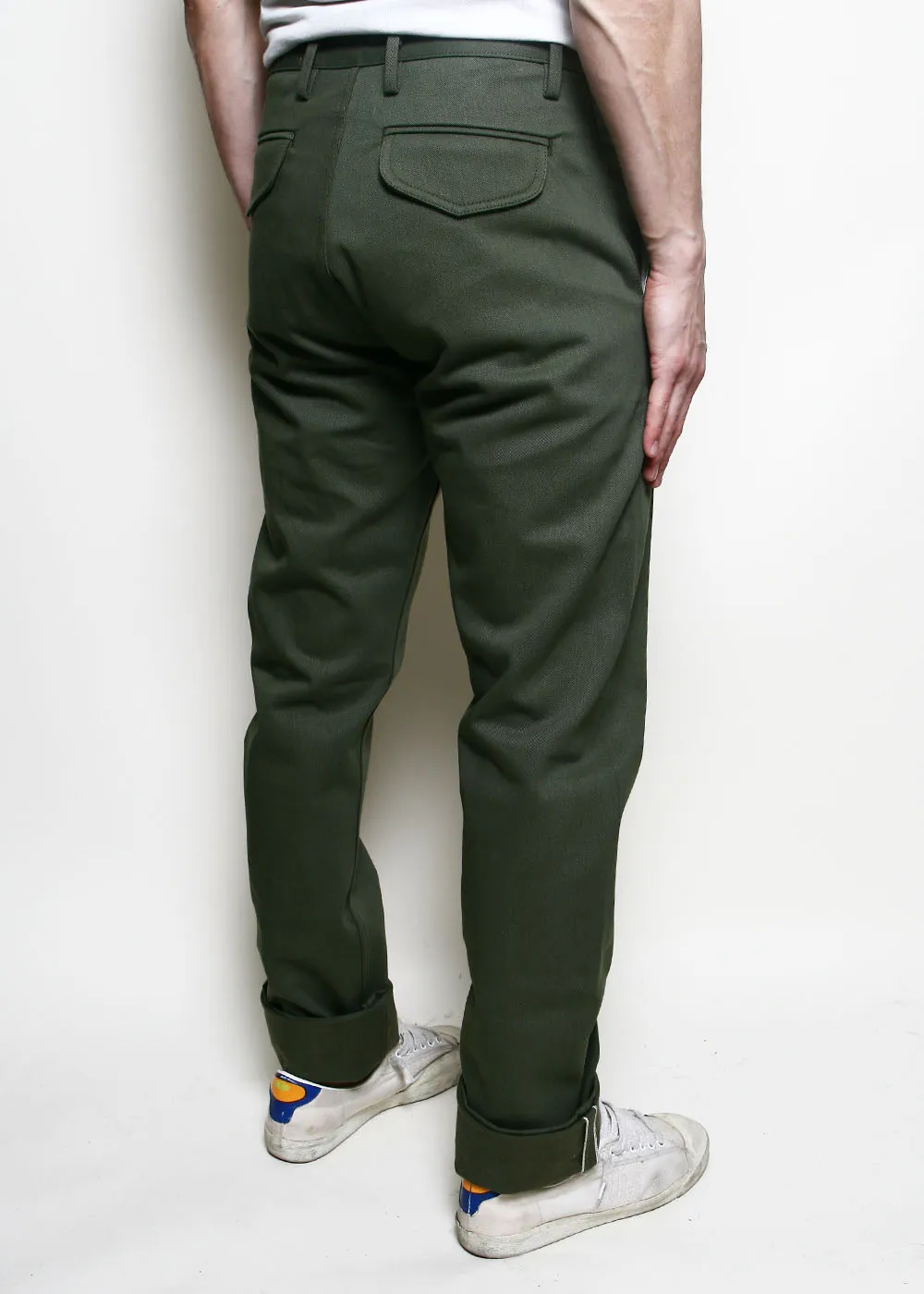 Officer Trousers High // Olive Selvedge sold by Rogue Territory product image thumbnail 3