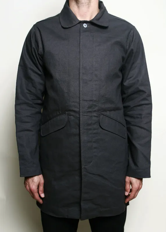 Trench Coat // Grey Dry Wax Canvas made by Rogue Territory