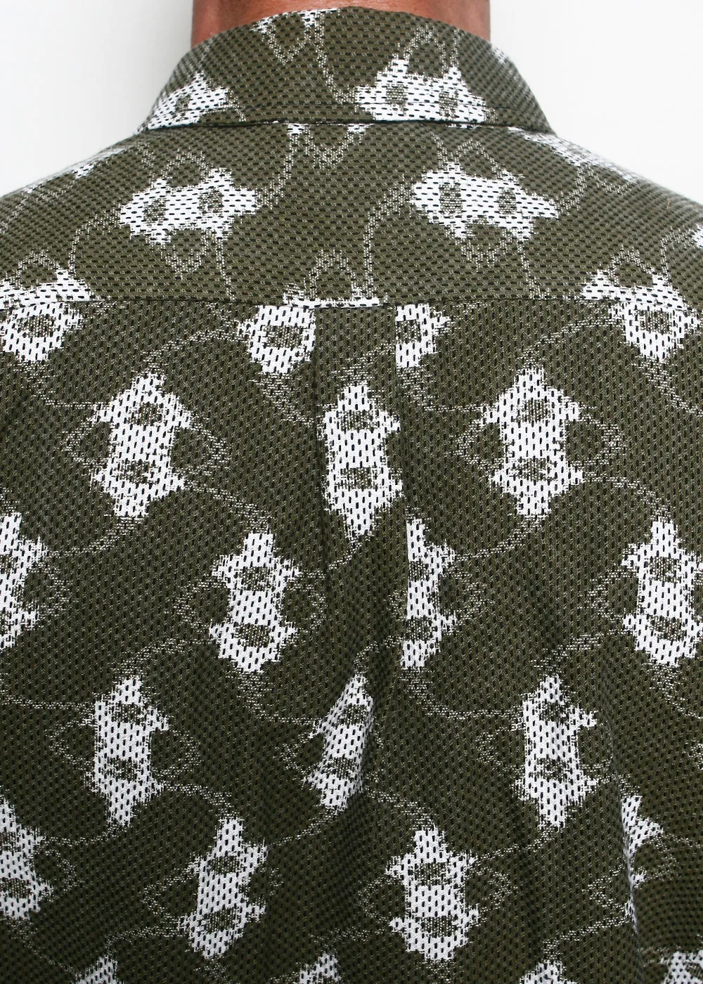 Oxford Shirt // Ikat Sashiko Olive sold by Rogue Territory product image thumbnail 4