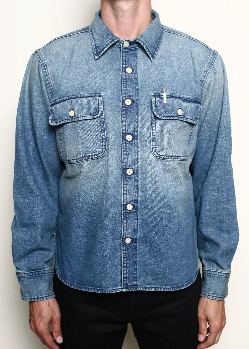 Field Shirt // Washed Out Indigo sold by Rogue Territory