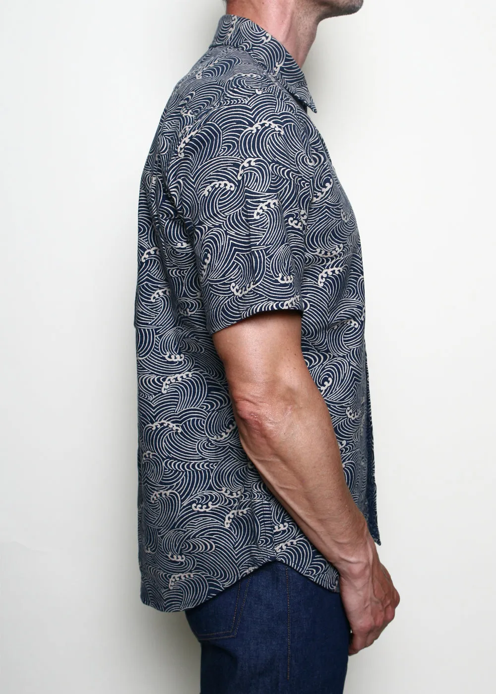 Oxford Shirt // Indigo Waves sold by Rogue Territory product image thumbnail 3