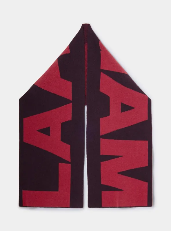 DAMSON PLUM LOGO SCARF sold by LAAGAM