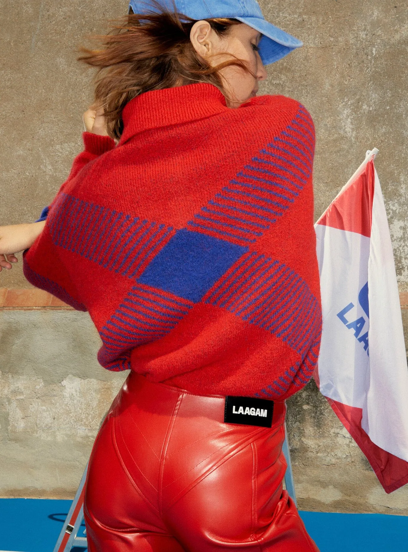 SLOANE POLO NECK RED KNIT sold by LAAGAM product image thumbnail 3