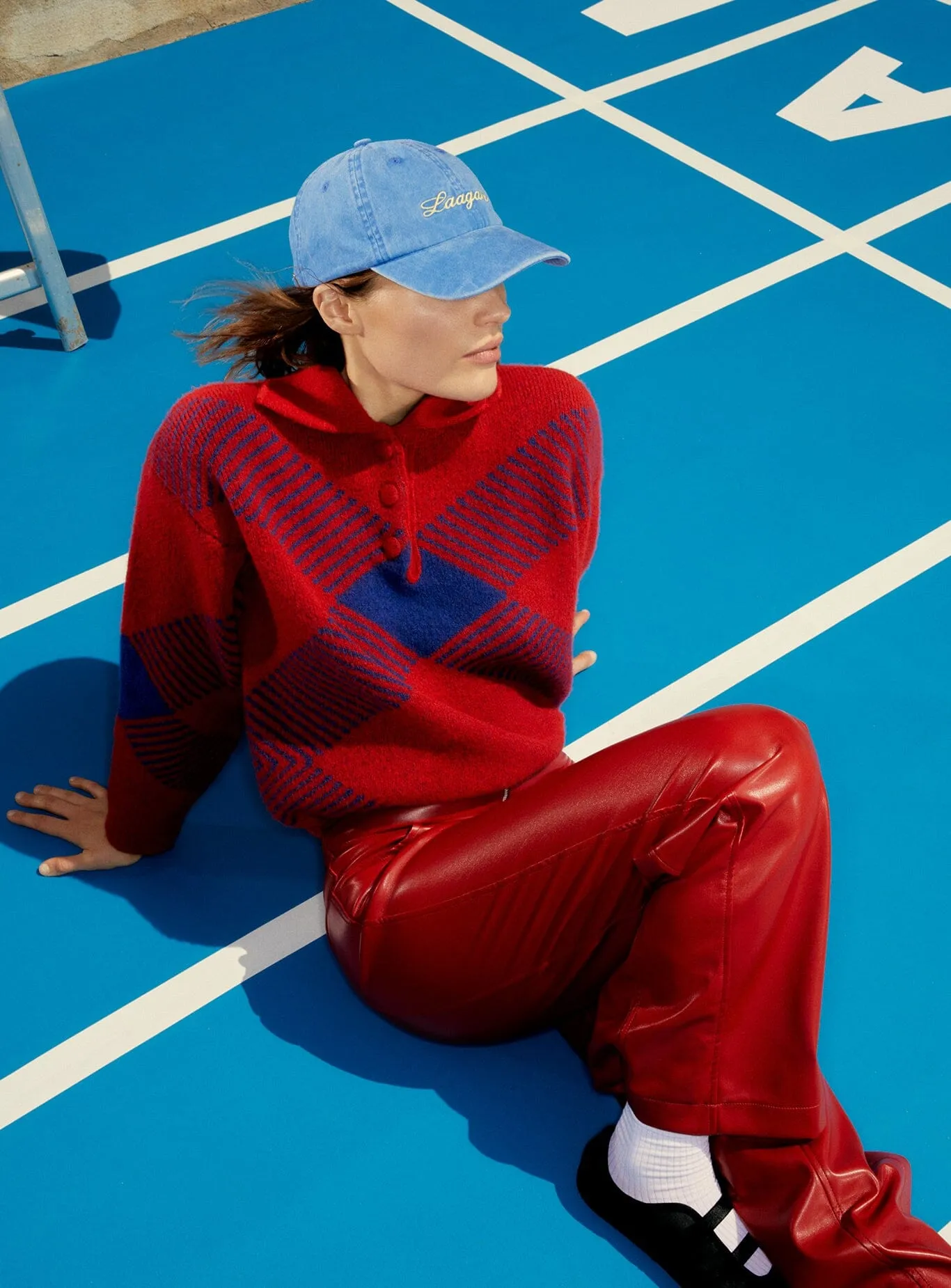 SLOANE POLO NECK RED KNIT sold by LAAGAM product image thumbnail 2