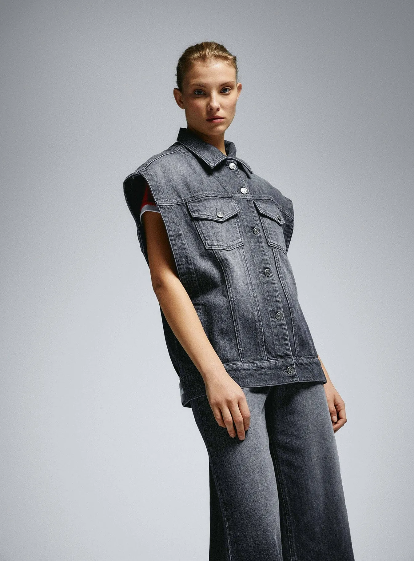 DE-NIMES GREY JACKET sold by LAAGAM product image thumbnail 3