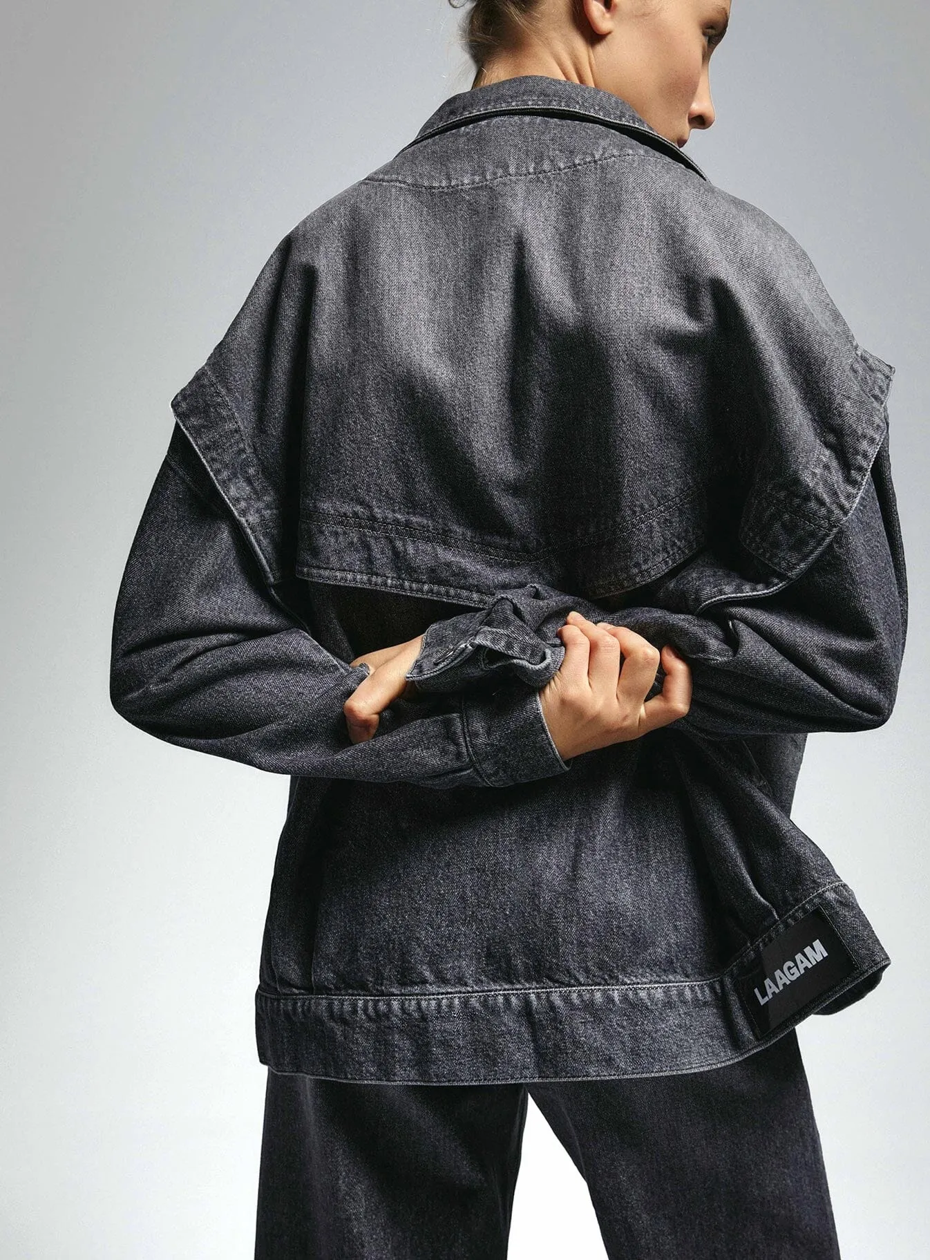 DE-NIMES GREY JACKET sold by LAAGAM product image thumbnail 5