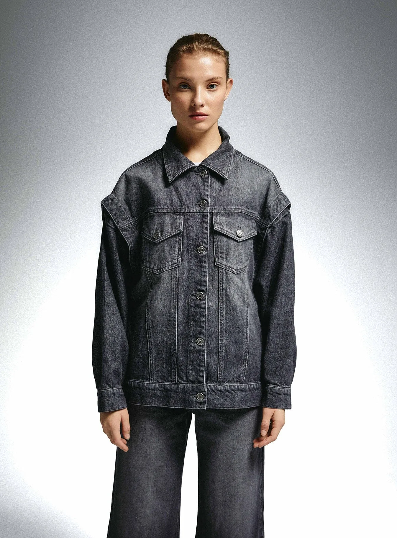 DE-NIMES GREY JACKET sold by LAAGAM product image thumbnail 2