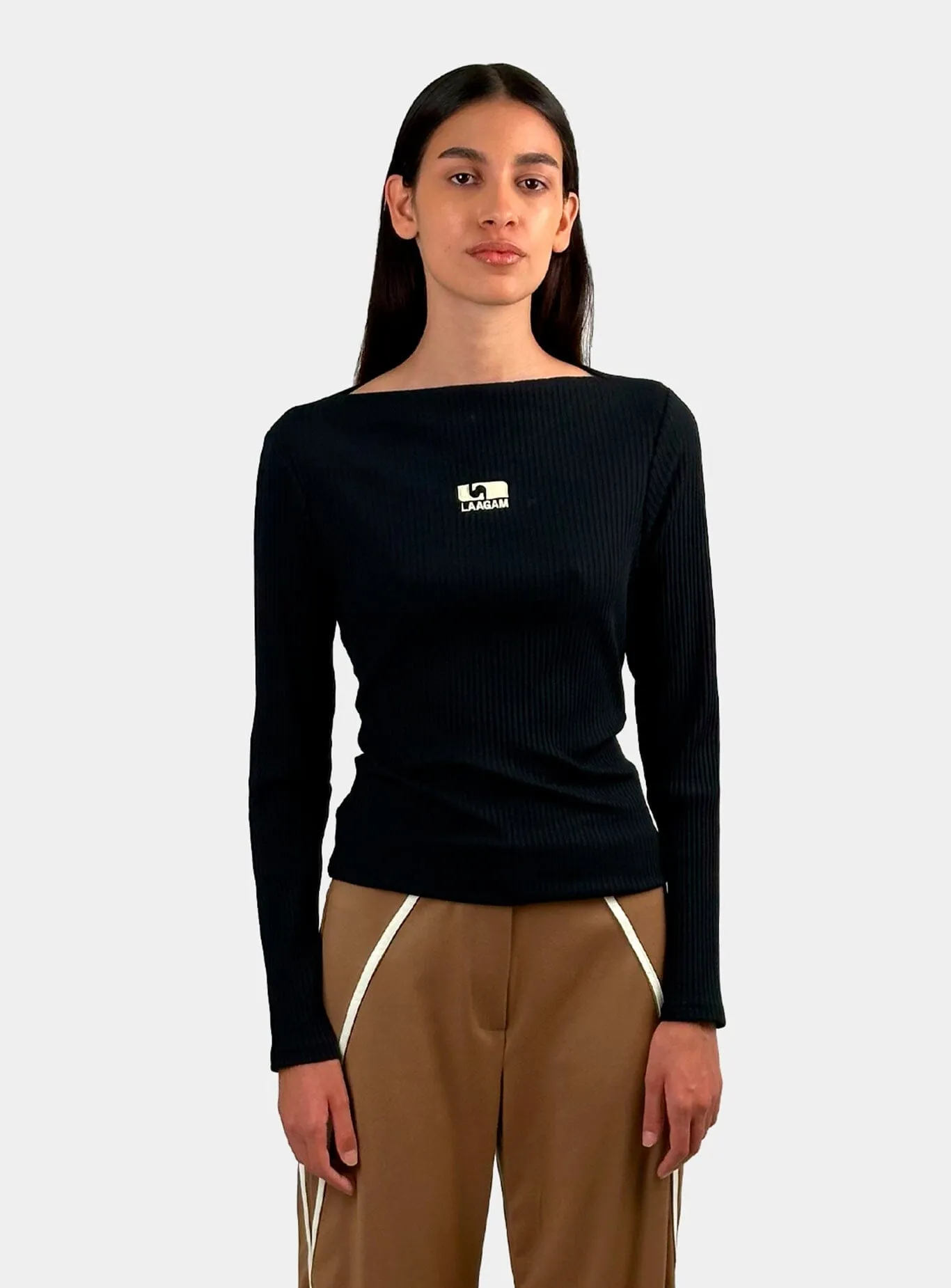 EMORY BLACK LONGSLEEVE T-SHIRT sold by LAAGAM product image thumbnail 4