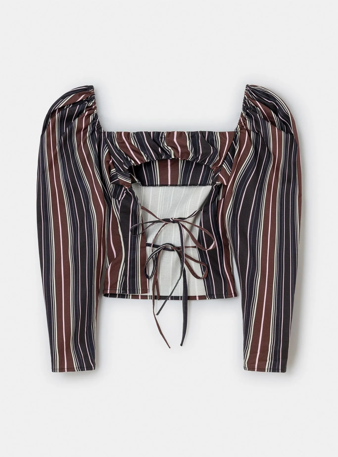 BRIGITTE STRIPED PUFF SLEEVE BLOUSE sold by LAAGAM product image thumbnail 5