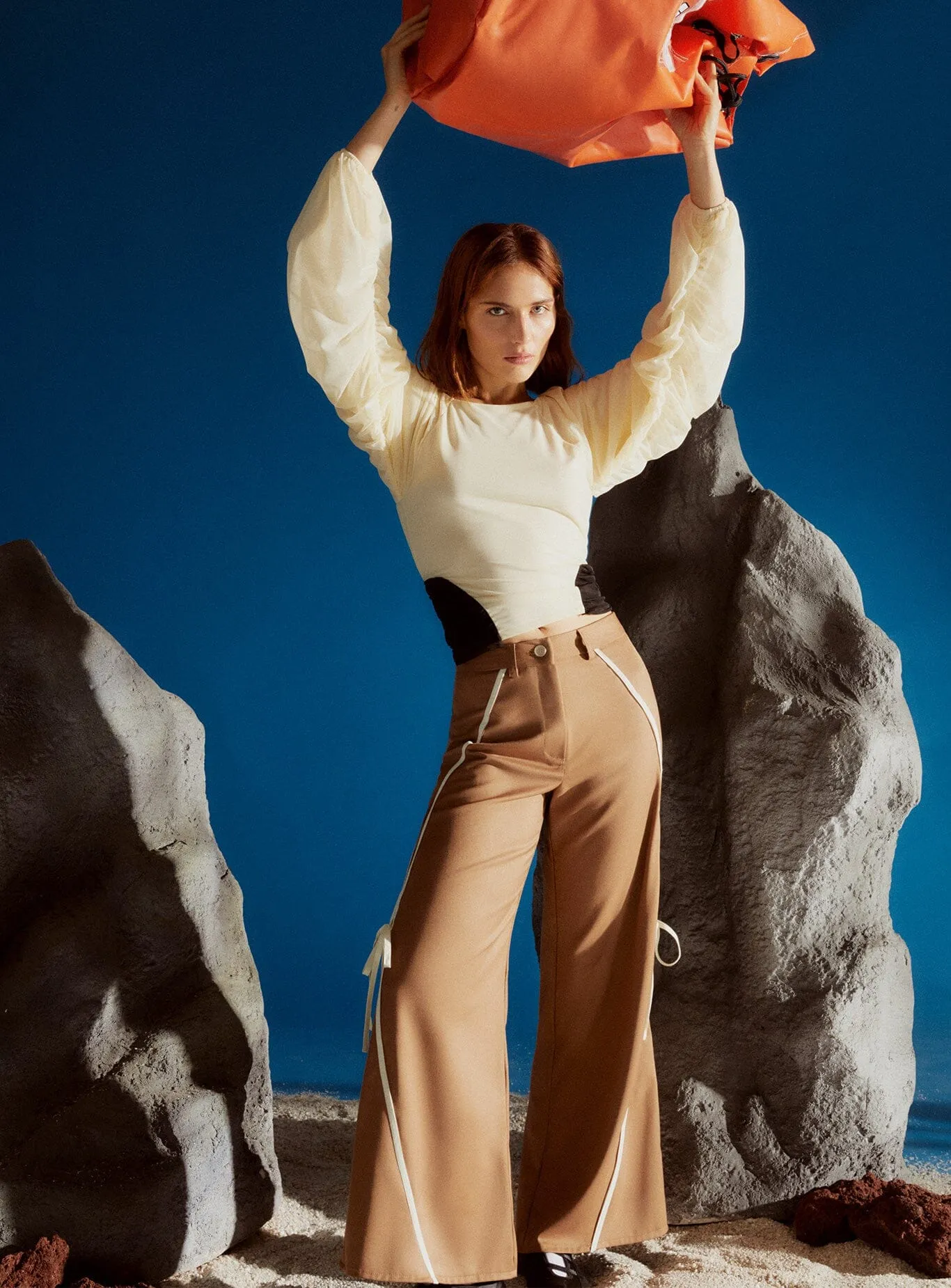 VICKY CAMEL PANTS sold by LAAGAM product image thumbnail 2