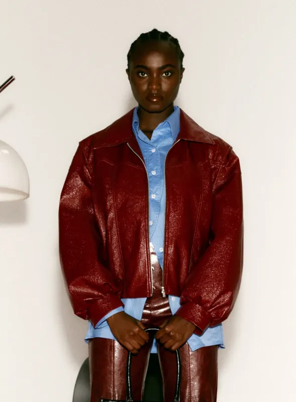 CUPIDO RED BOMBER JACKET sold by LAAGAM