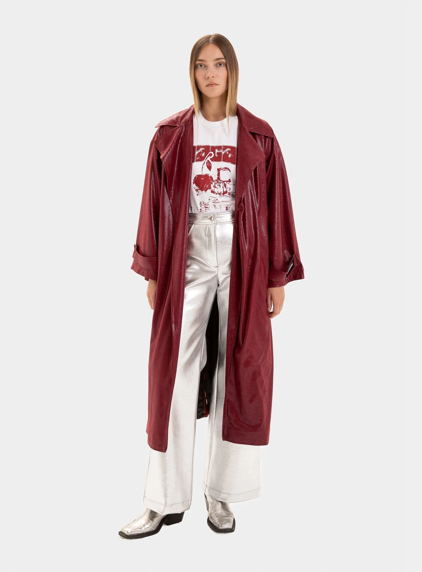 COBRA BURGUNDY TRENCH sold by LAAGAM product image thumbnail 2