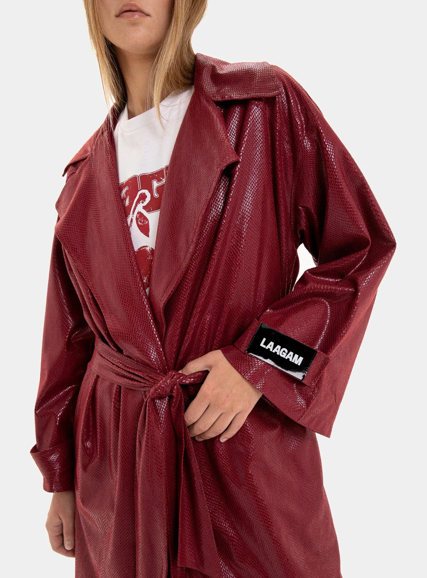 COBRA BURGUNDY TRENCH sold by LAAGAM product image thumbnail 4