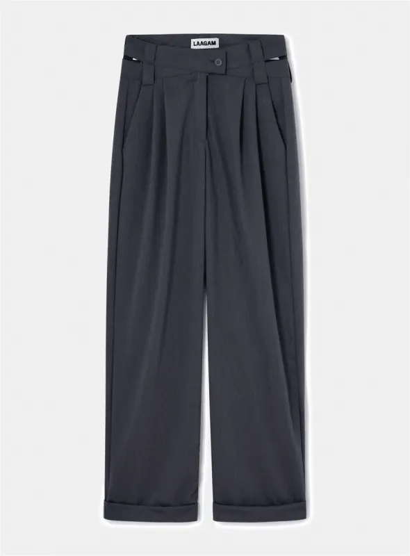 SMITH GREY TAILORED PANTS sold by LAAGAM