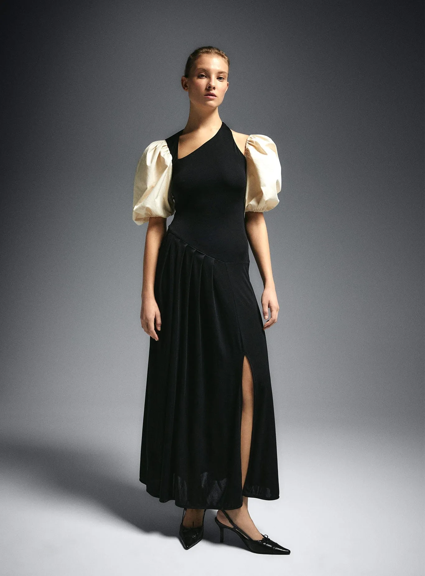 SWAN PUFF SLEEVE DRESS sold by LAAGAM product image thumbnail 4