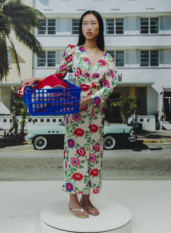 FELLINI ROSE MIDI DRESS sold by LAAGAM