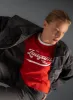 OLYMPIA RED COTTON LOGO T-SHIRT sold by LAAGAM