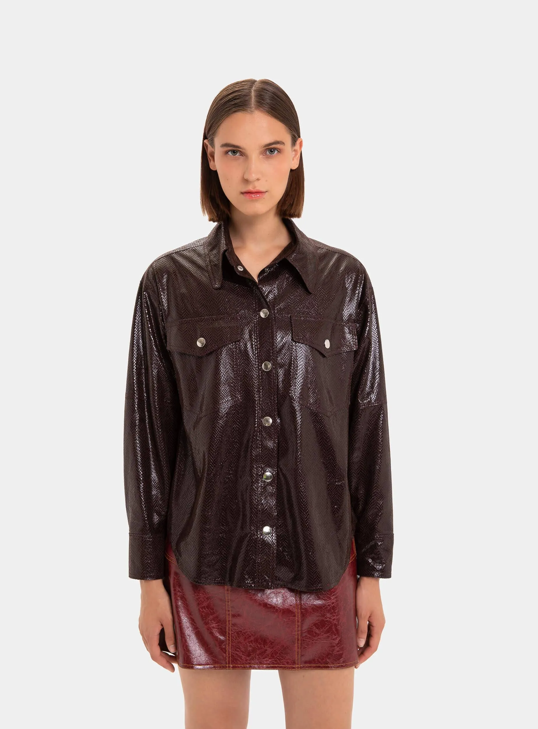 ADDER SNAKESKIN-EFFECT OVERSHIRT sold by LAAGAM product image thumbnail 5