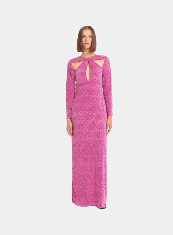 ALEXANDRA PINK TEXTURED DRESS sold by LAAGAM