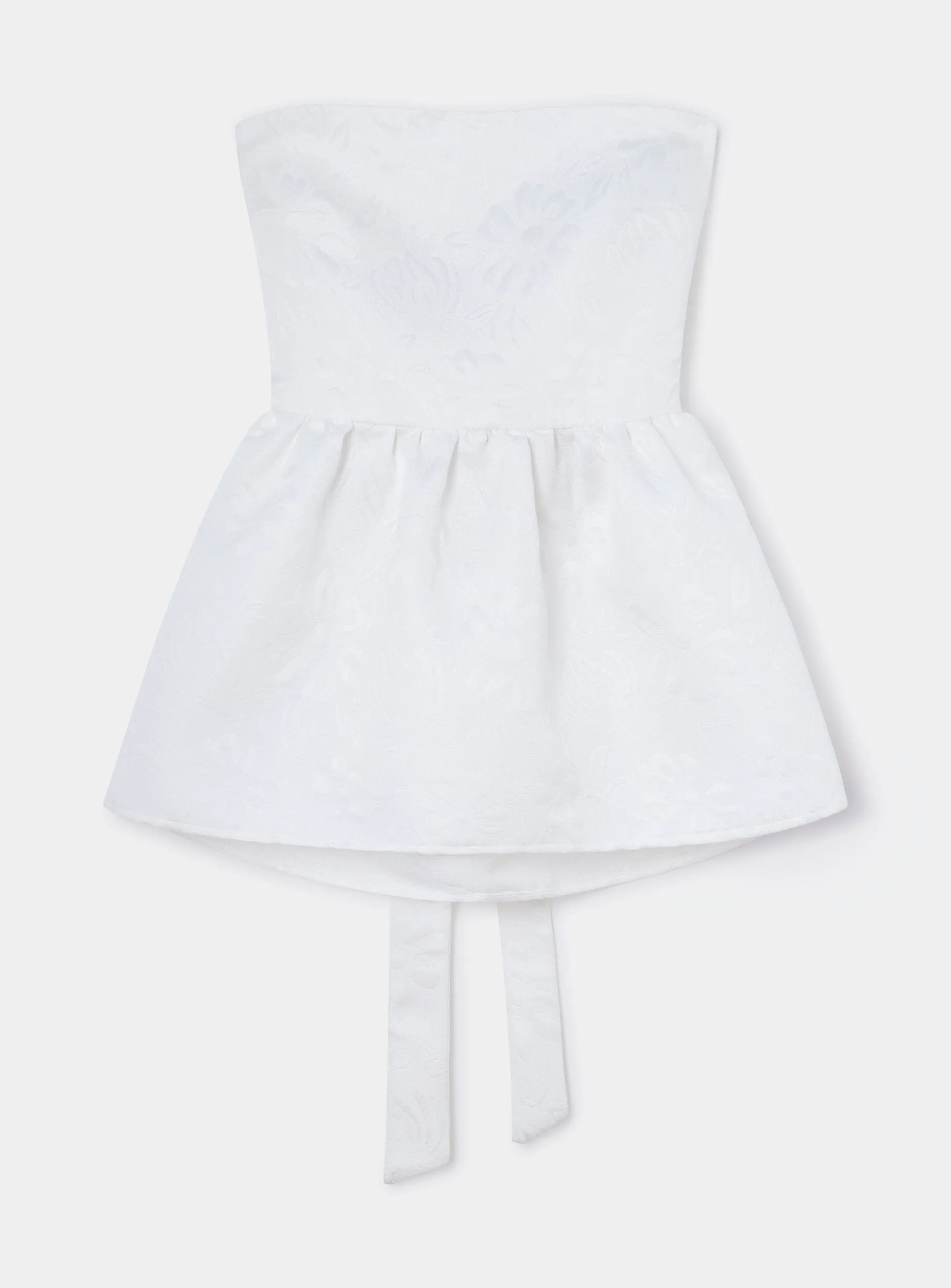 CECILE WHITE STRAPLESS TOP sold by LAAGAM