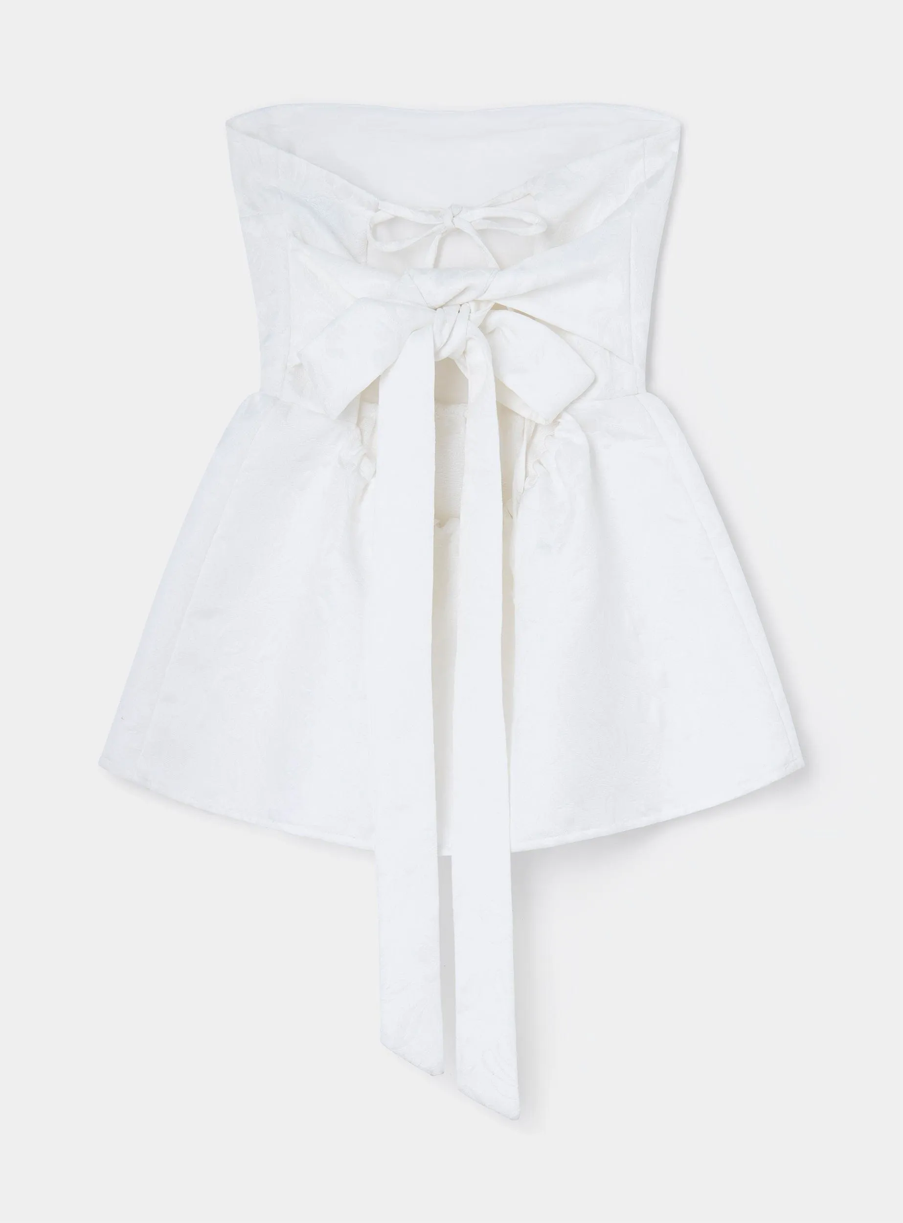 CECILE WHITE STRAPLESS TOP sold by LAAGAM product image thumbnail 5