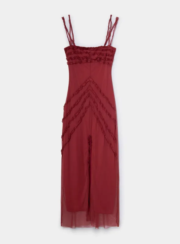 ARABELLA BURGUNDY DRESS sold by LAAGAM