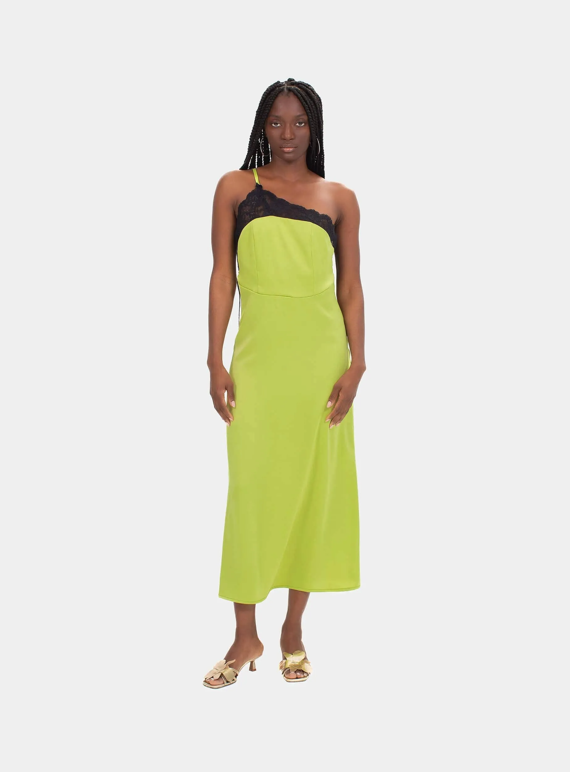 NAOMI LIME DRESS sold by LAAGAM
