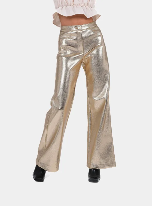 STUDIO54 GOLD PANTS sold by LAAGAM