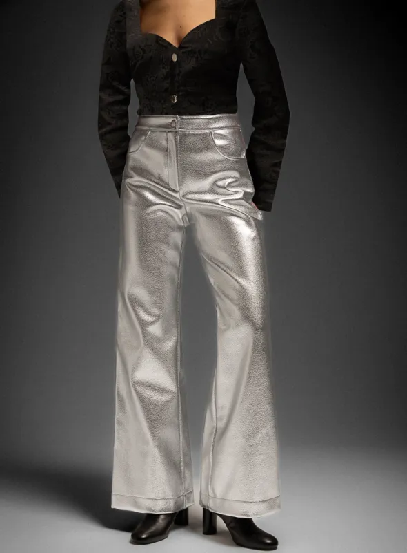 STUDIO54 SILVER PANTS sold by LAAGAM