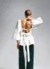 CECILE WHITE BLOUSE sold by LAAGAM