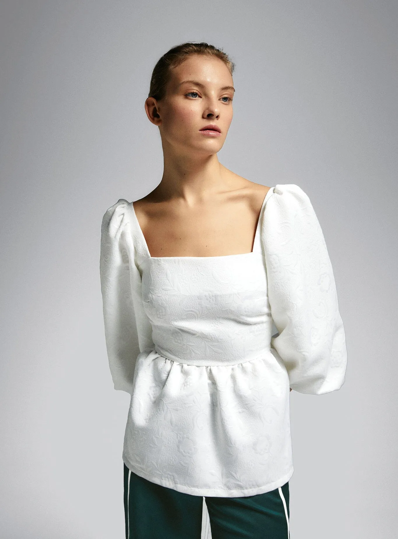 CECILE WHITE BLOUSE sold by LAAGAM