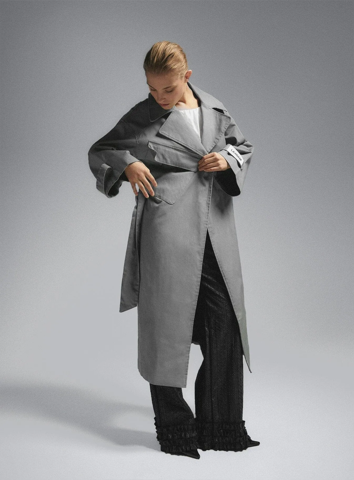 LONDRES GREY TRENCH sold by LAAGAM product image thumbnail 2