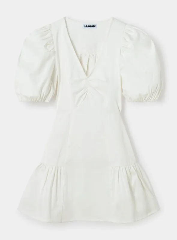 MILLIE WHITE SHORT DRESS sold by LAAGAM
