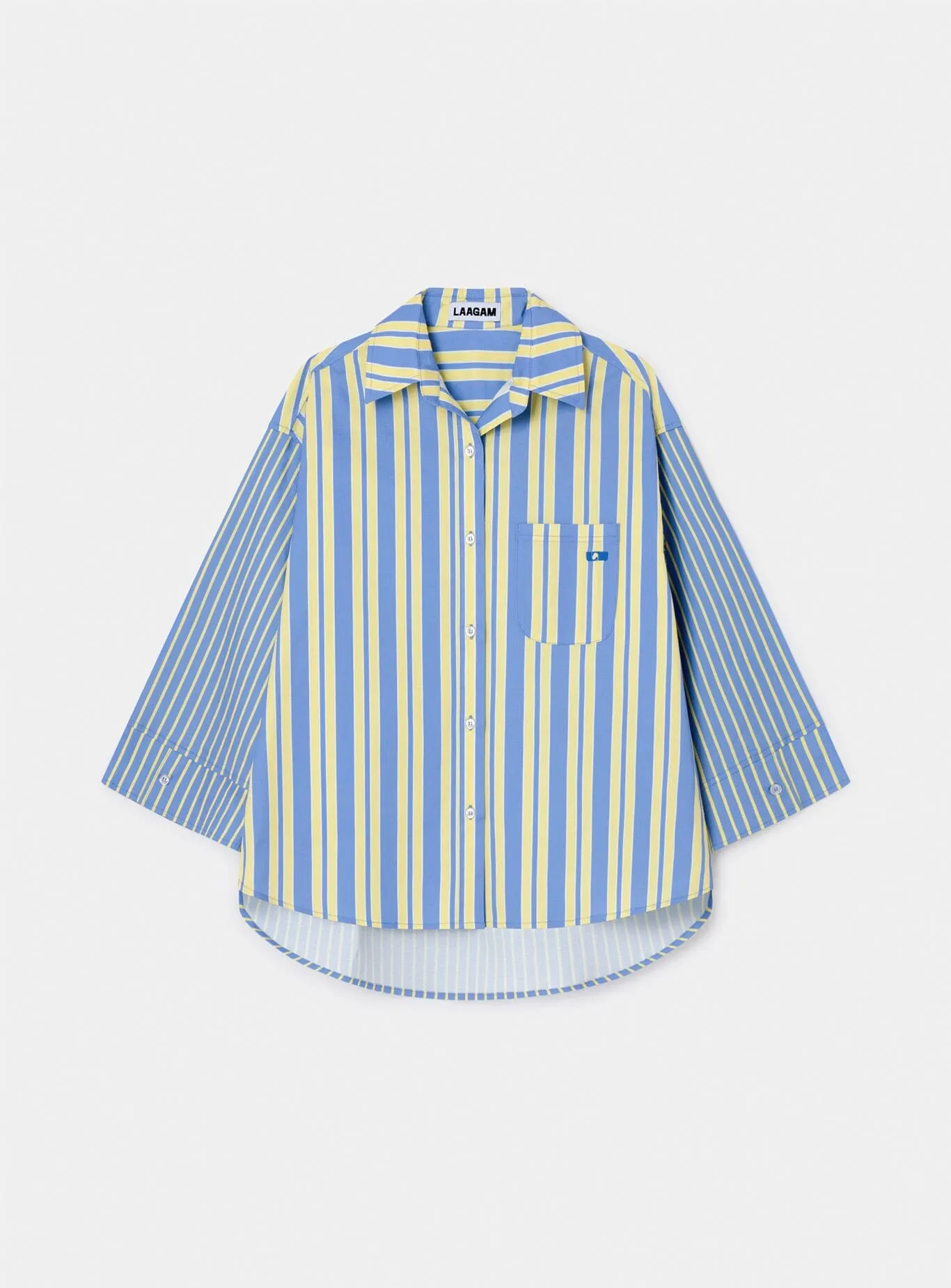 CAOS BLUE POPLIN SHIRT sold by LAAGAM product image thumbnail 4