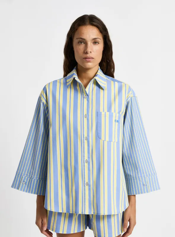 CAOS BLUE POPLIN SHIRT sold by LAAGAM