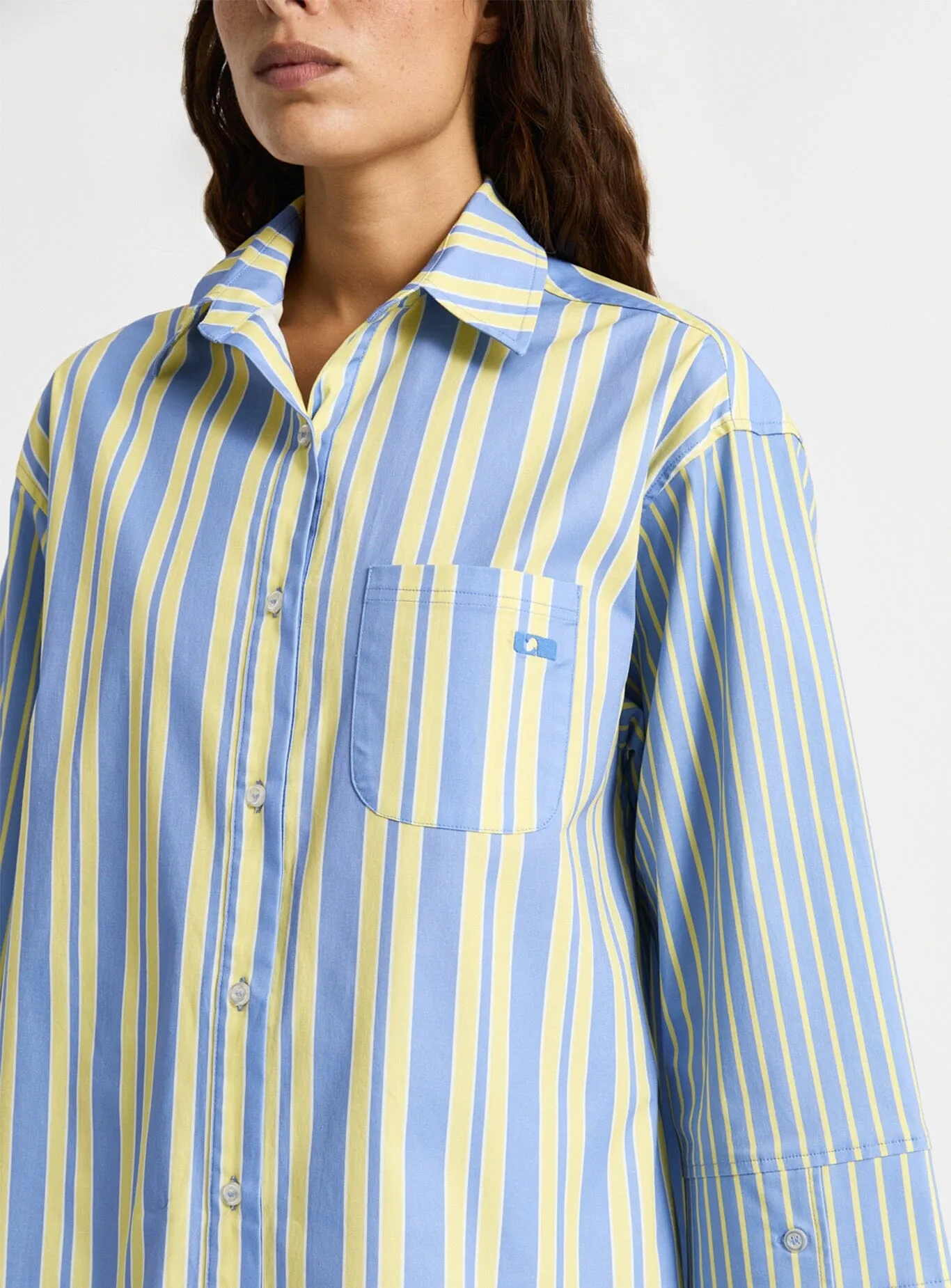 CAOS BLUE POPLIN SHIRT sold by LAAGAM product image thumbnail 3
