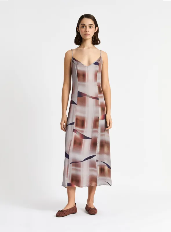 GALLERY GREY STRAP MIDI DRESS sold by LAAGAM