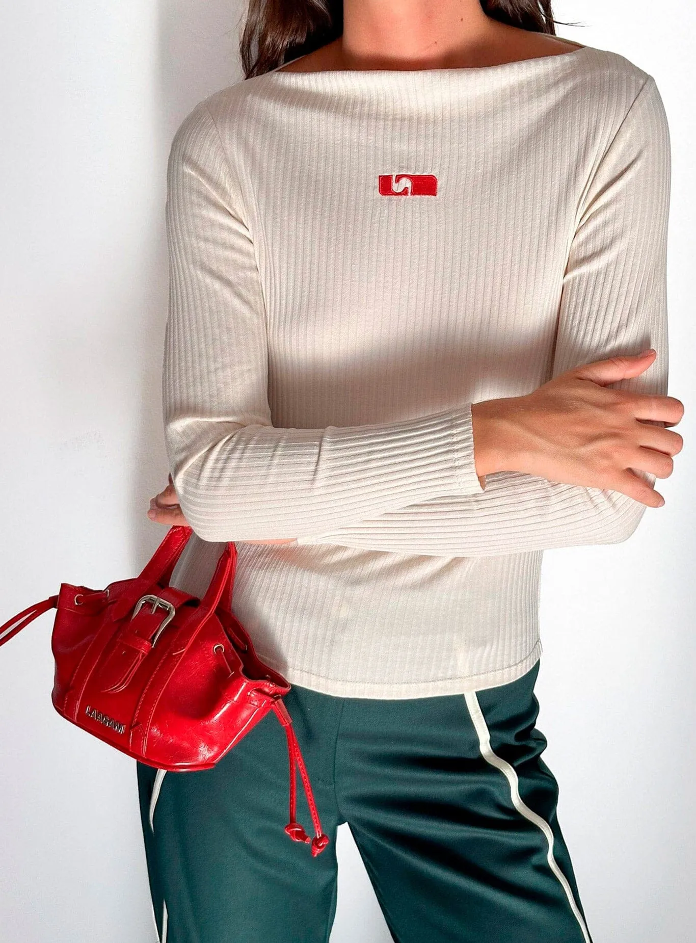 EMORY ECRU LONGSLEEVE T-SHIRT sold by LAAGAM product image thumbnail 3