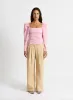 SMITH BEIGE SERGE PANTS sold by LAAGAM