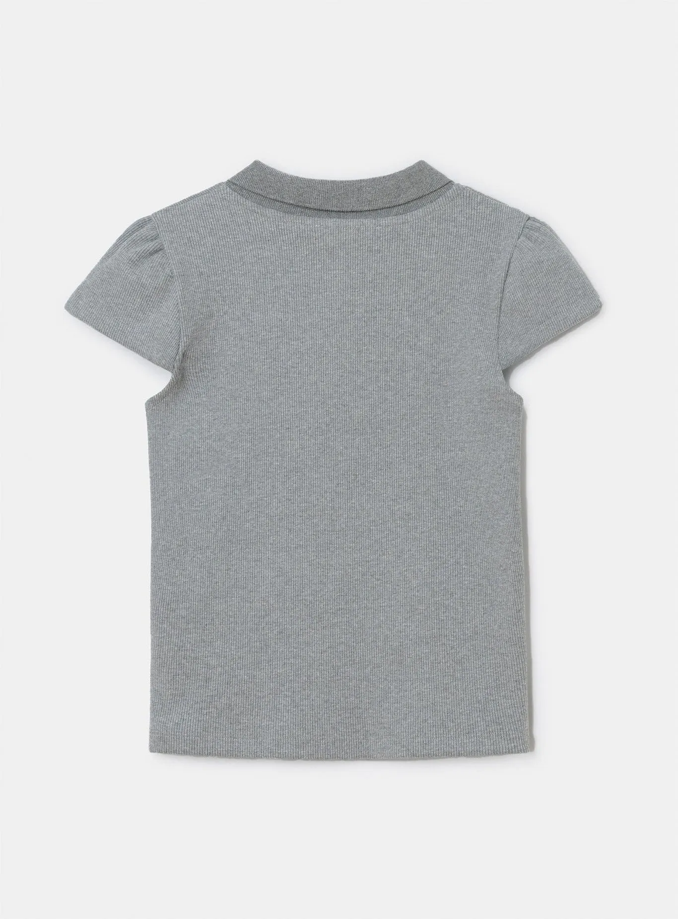 ERYA GREY POLO T-SHIRT sold by LAAGAM product image thumbnail 5