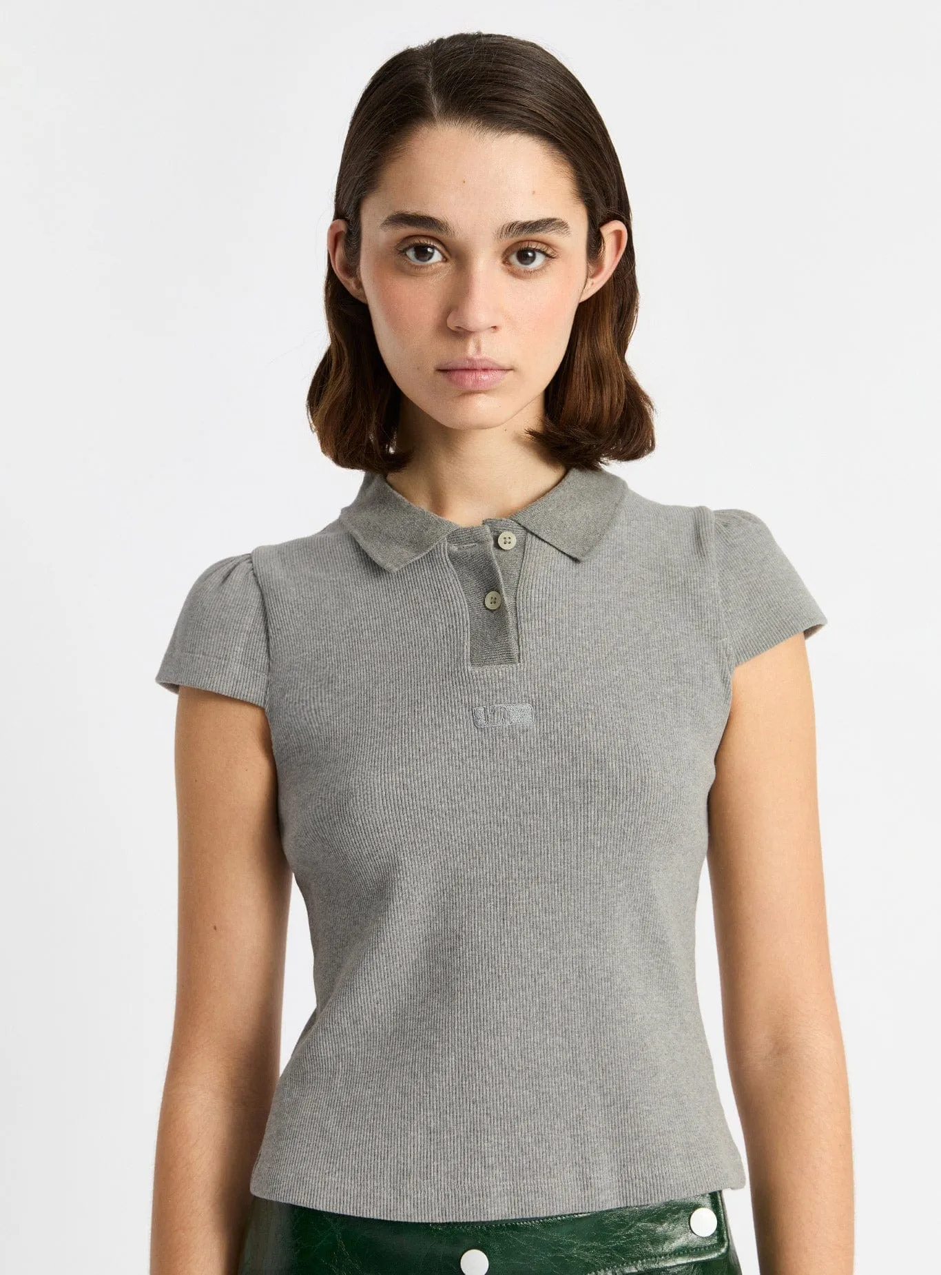 ERYA GREY POLO T-SHIRT sold by LAAGAM product image thumbnail 3