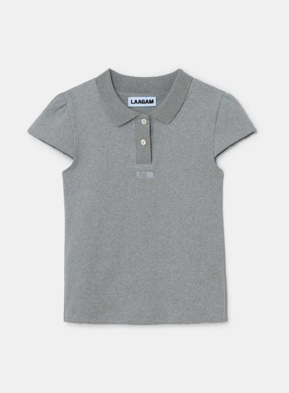 ERYA GREY POLO T-SHIRT sold by LAAGAM