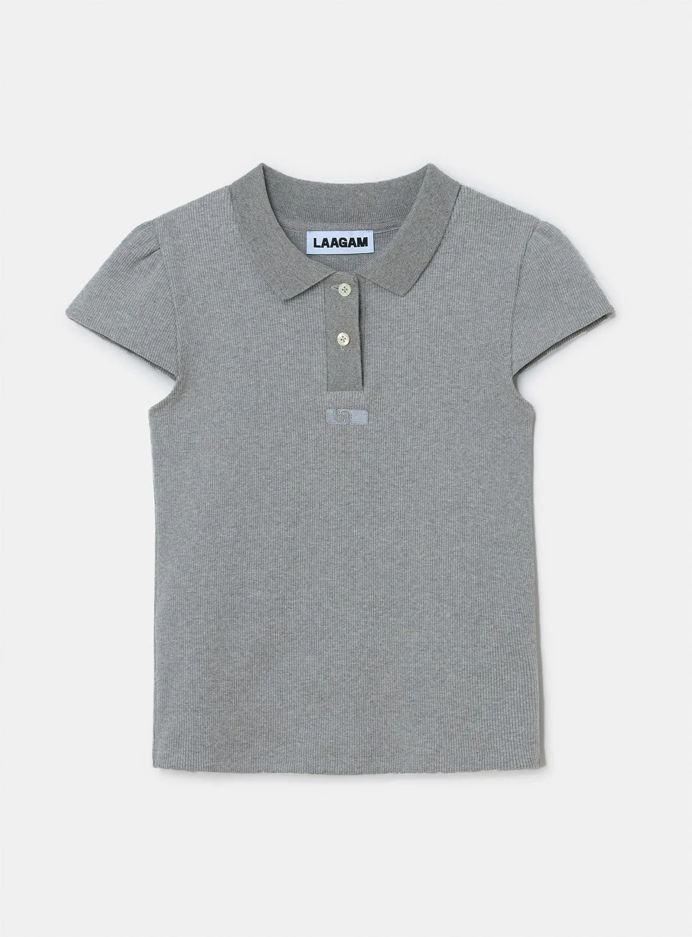 ERYA GREY POLO T-SHIRT sold by LAAGAM