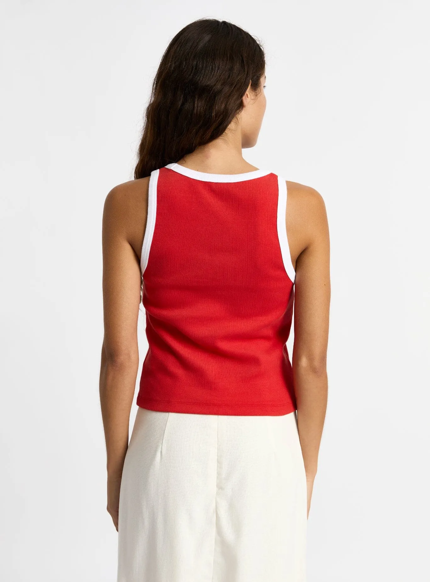 KELSI RED TANK TOP sold by LAAGAM product image thumbnail 2
