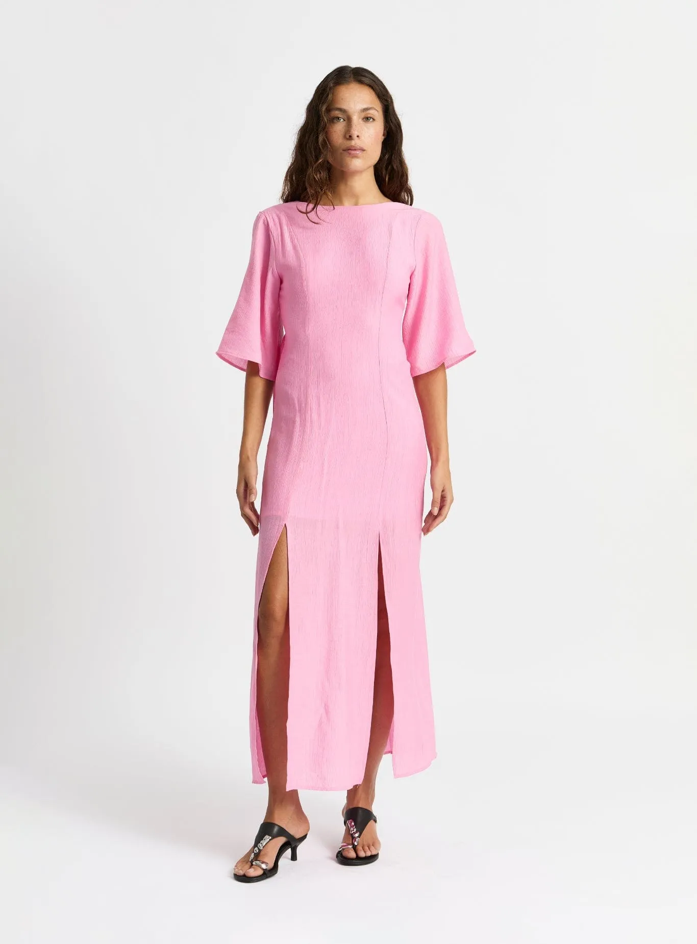 MORGAN TEXTURED MIDI DRESS sold by LAAGAM