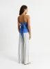 EWAN BLUE PLEATED TOP sold by LAAGAM