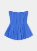 EWAN BLUE PLEATED TOP sold by LAAGAM